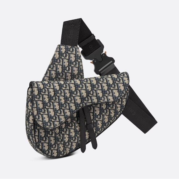 Dior Essentials SADDLE Bumbag Beige and Black Dior Oblique Jacquard - Picture 3 of 17